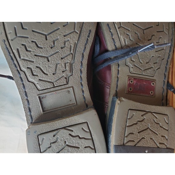 CATERPILLAR Boots Men's 10 ORSON Red Leather Lace Up Heritage Farm Duty Rustic - Picture 4 of 13